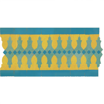 Mosaic House Moroccan tile Ank 18-12-23 Light Green,   Yellow,   Turquoise,    solid cement, encaustic, field, pattern, traditional, stars, classic 